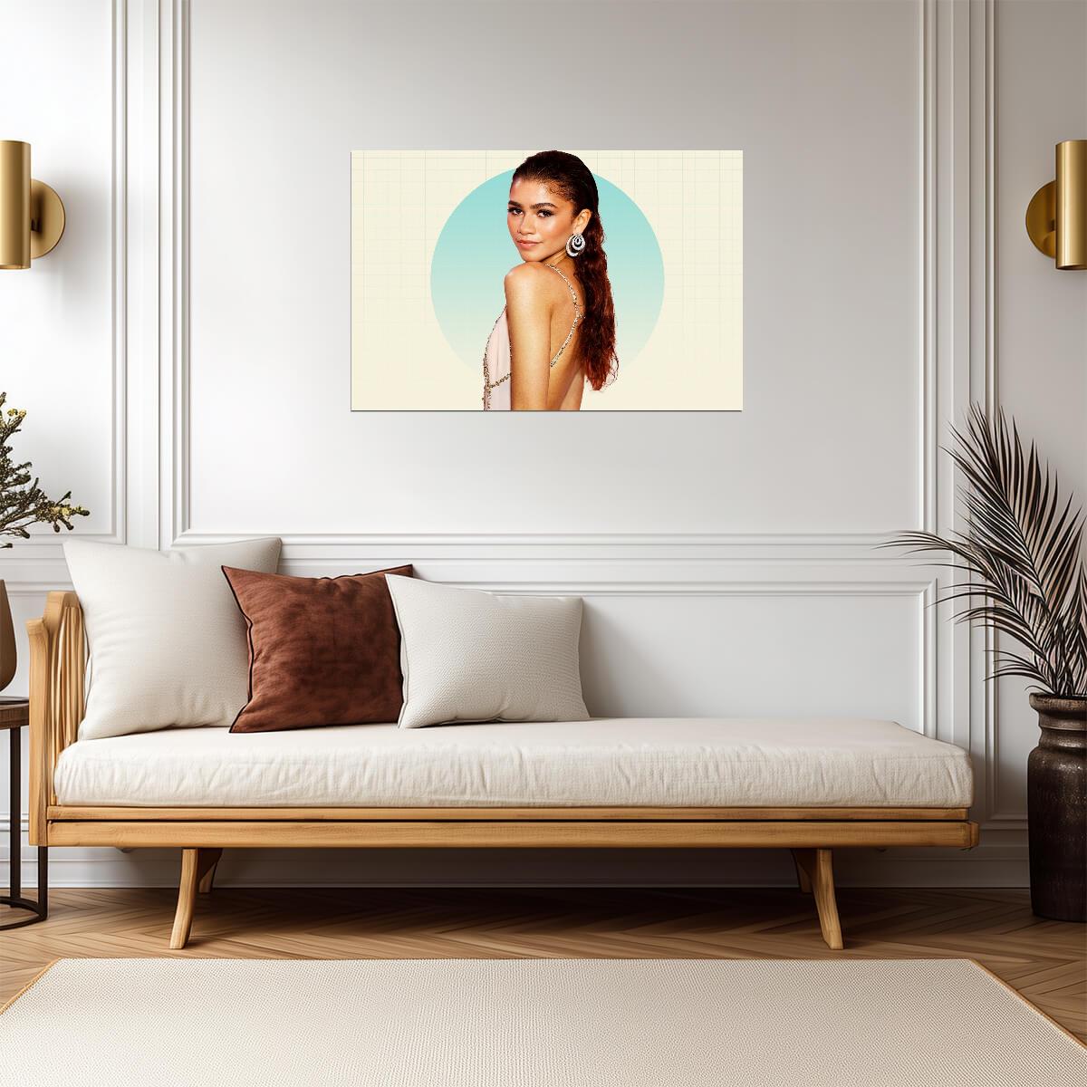 Zendaya Stylized Portrait | Celebrity Poster | Modern Actress Wall Art - Celebrities Poster