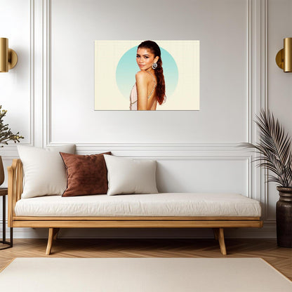 Zendaya Stylized Portrait | Celebrity Poster | Modern Actress Wall Art - Celebrities Poster