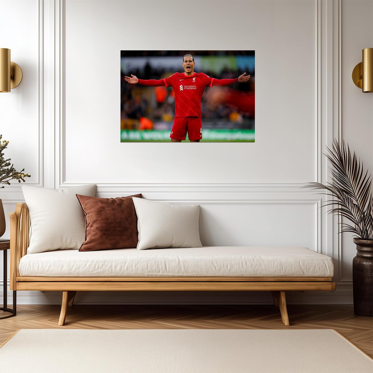 Virgil van Dijk Liverpool FC | Soccer Poster | Soccer Legend Art - Sports Poster