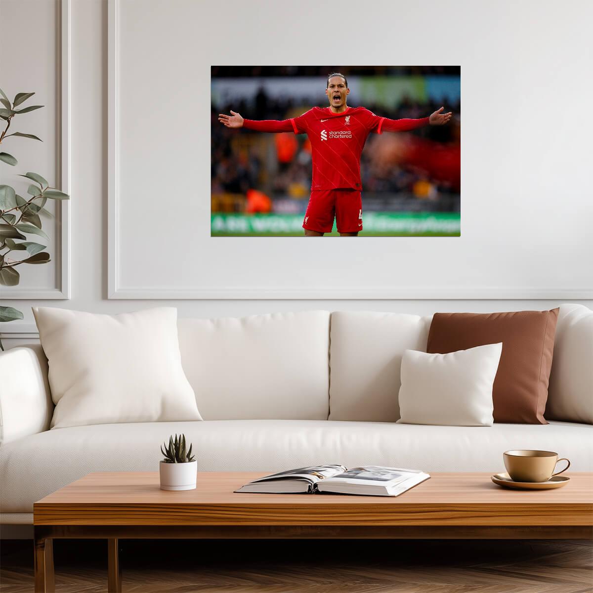 Virgil van Dijk Liverpool FC | Soccer Poster | Soccer Legend Art - Sports Poster
