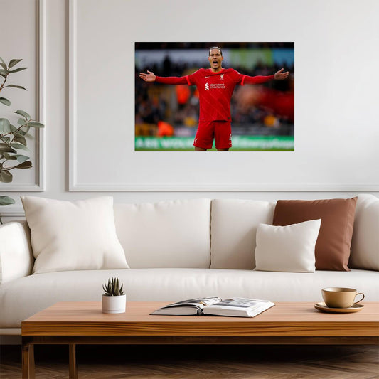 Virgil van Dijk Liverpool FC | Soccer Poster | Soccer Legend Art - Sports Poster