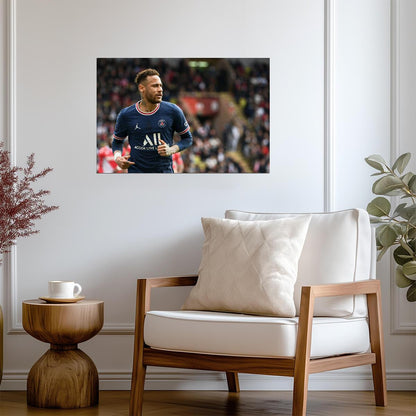 Neymar Jr PSG In Action | Soccer Poster | Football Legend Wall Art - Sports Poster