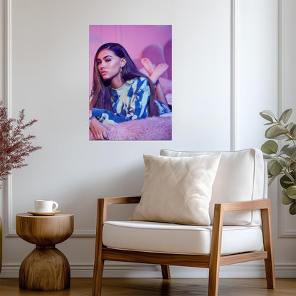 Madison Beer Pink Aesthetic Photoshoot | Modern Pop Star Poster | Relaxed Neon Wall Art - Music Poster