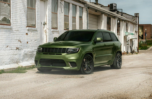 Jeep Grand Cherokee Trackhawk | Green Supercharged SUV Poster | American Muscle SUV Wall Art - Cars Poster