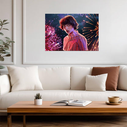 Stranger Things Mike Wheeler Season 3 | Fireworks Character Poster | Sci-Fi TV Show Art - Movies & TV Poster