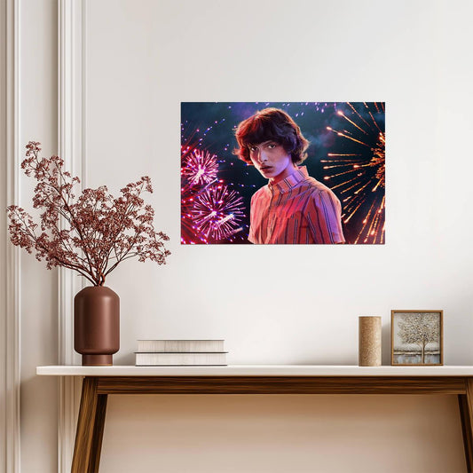 Stranger Things Mike Wheeler Season 3 | Fireworks Character Poster | Sci-Fi TV Show Art - Movies & TV Poster
