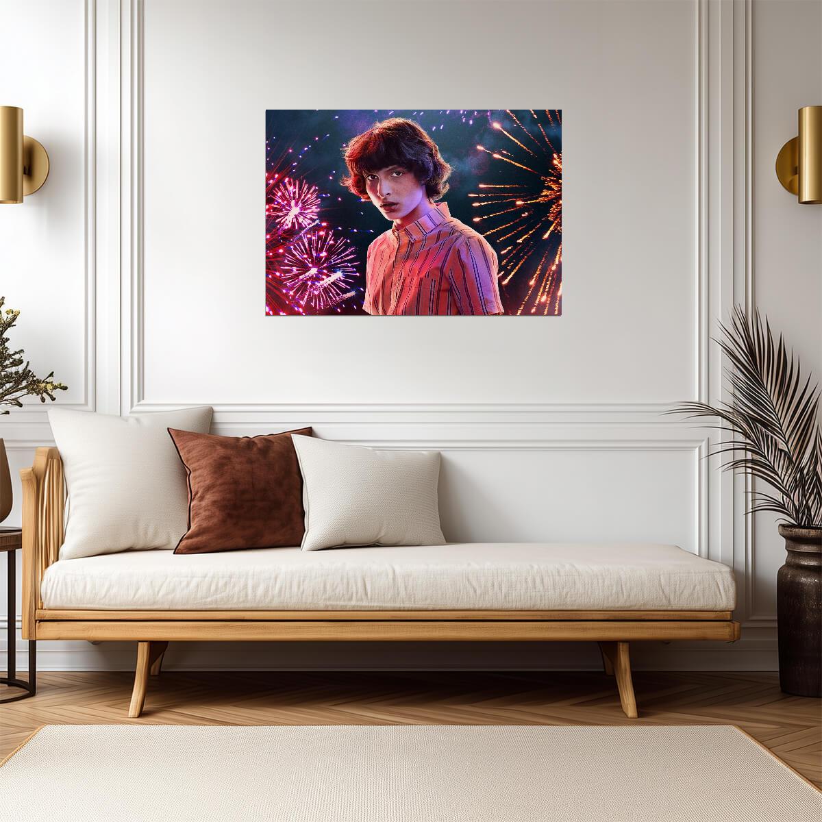 Stranger Things Mike Wheeler Season 3 | Fireworks Character Poster | Sci-Fi TV Show Art - Movies & TV Poster