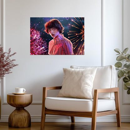 Stranger Things Mike Wheeler Season 3 | Fireworks Character Poster | Sci-Fi TV Show Art - Movies & TV Poster