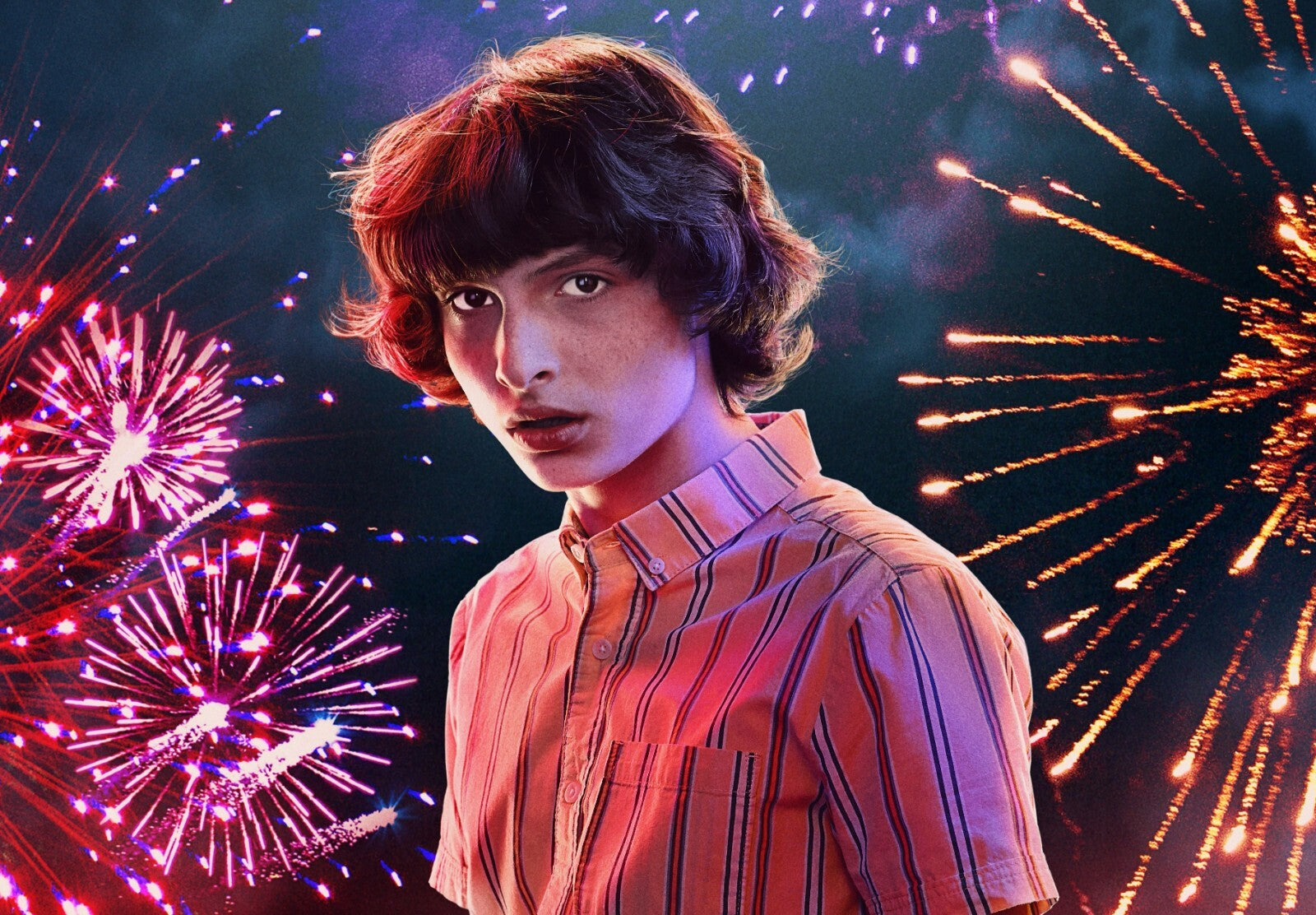 Stranger Things Mike Wheeler Season 3 | Fireworks Character Poster | Sci-Fi TV Show Art - Movies & TV Poster