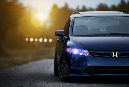Honda Civic 8th Gen Sedan | Automotive Photography Poster | Blue JDM Car at Sunset - Cars Poster
