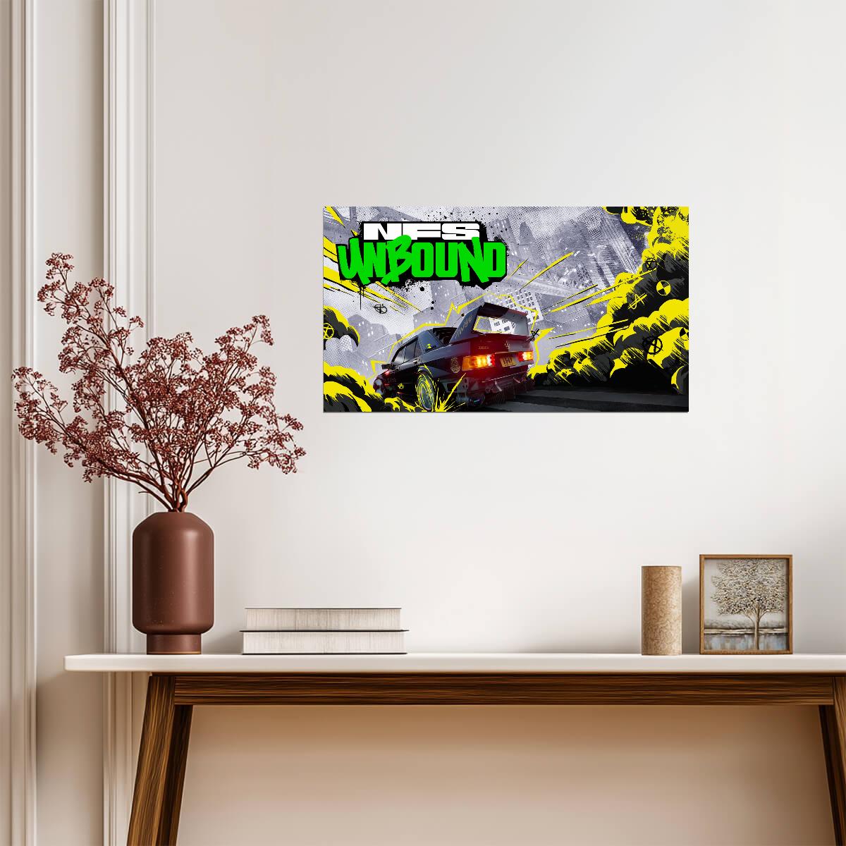 Need For Speed Unbound Mercedes 190E | ASAP Rocky Style Poster | Cel-Shaded Racing Game Art - Video Games Poster