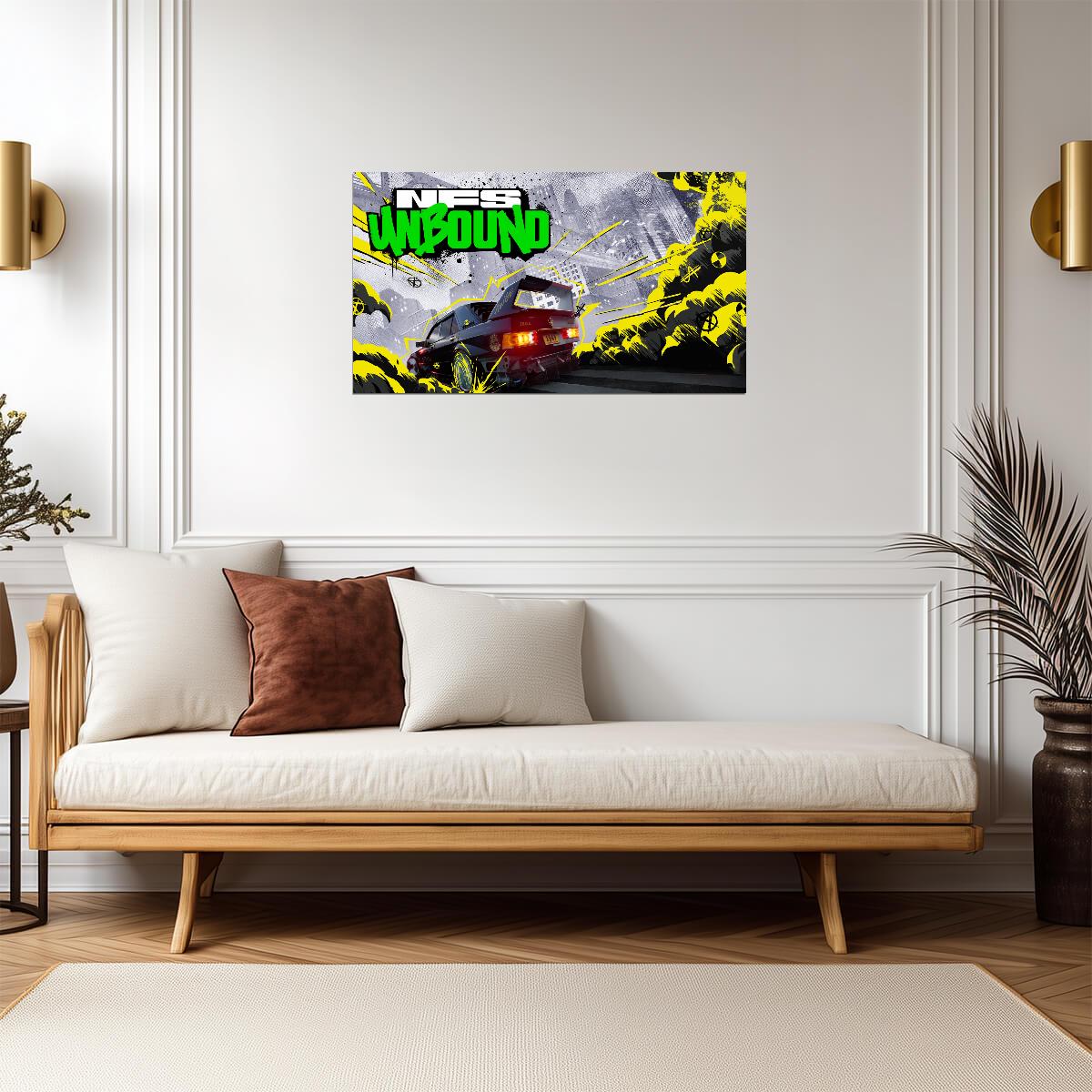 Need For Speed Unbound Mercedes 190E | ASAP Rocky Style Poster | Cel-Shaded Racing Game Art - Video Games Poster