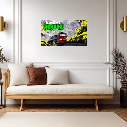 Need For Speed Unbound Mercedes 190E | ASAP Rocky Style Poster | Cel-Shaded Racing Game Art - Video Games Poster