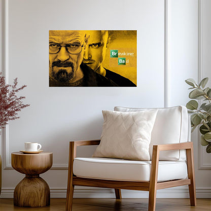 Breaking Bad Walter White & Jesse Pinkman | Crime Drama TV Show Poster | Cinematic Wall Art - Movies & TV Poster
