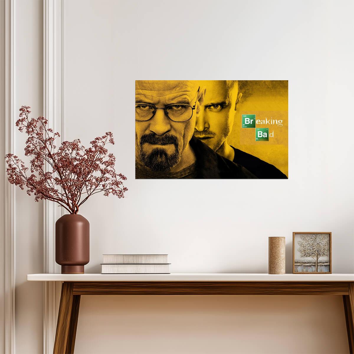 Breaking Bad Walter White & Jesse Pinkman | Crime Drama TV Show Poster | Cinematic Wall Art - Movies & TV Poster