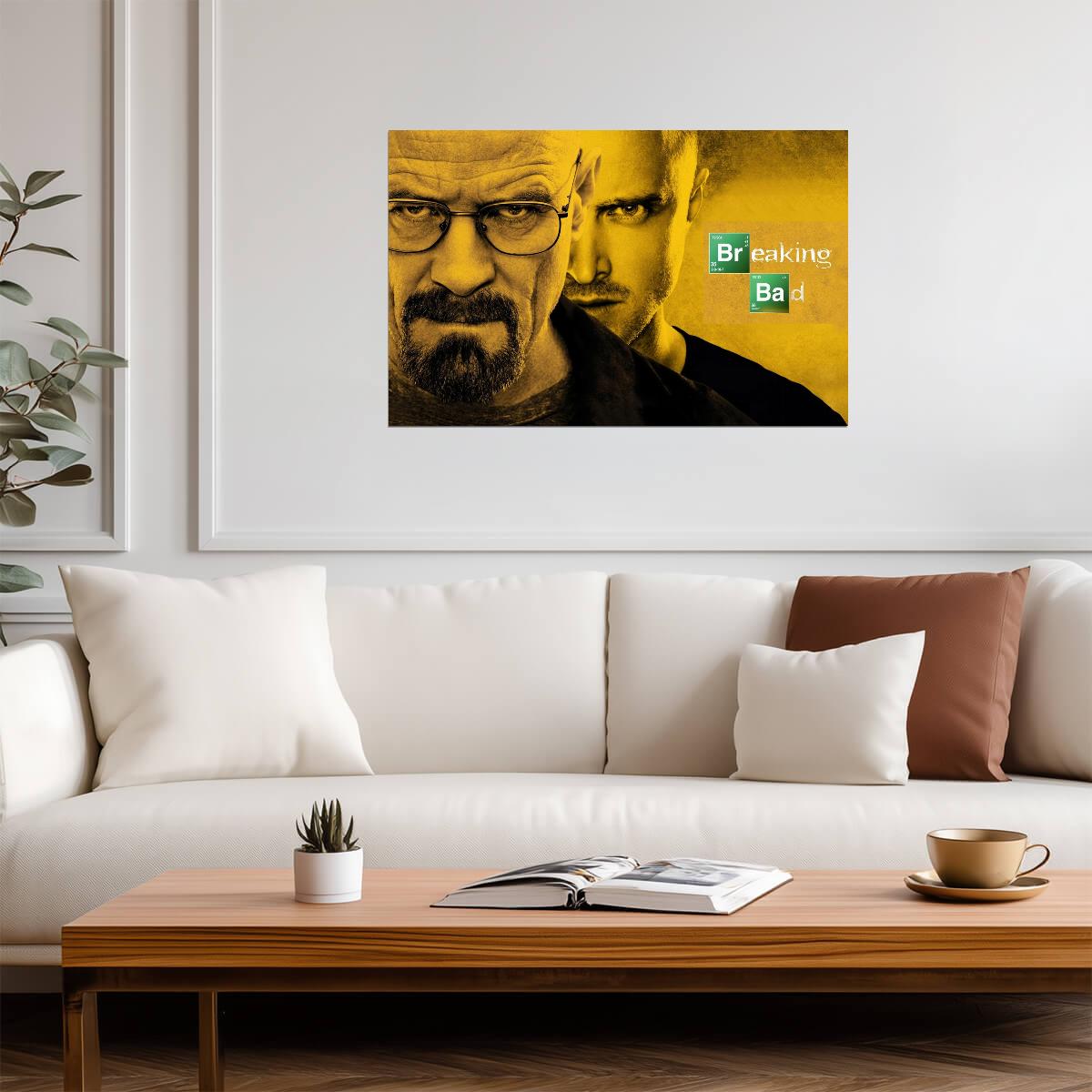Breaking Bad Walter White & Jesse Pinkman | Crime Drama TV Show Poster | Cinematic Wall Art - Movies & TV Poster