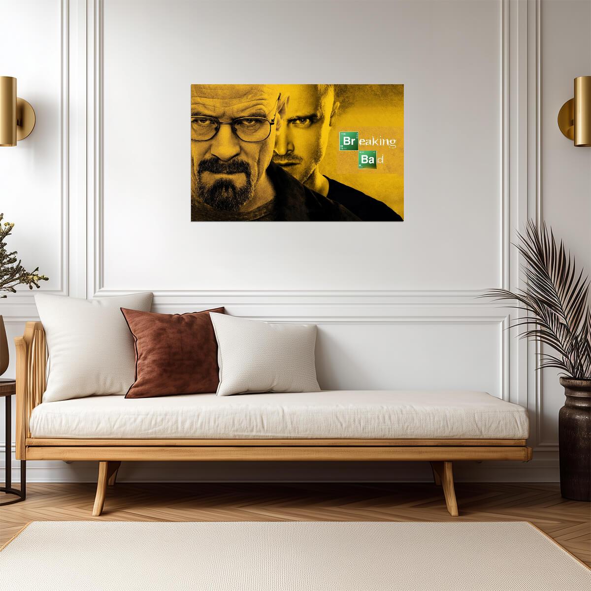 Breaking Bad Walter White & Jesse Pinkman | Crime Drama TV Show Poster | Cinematic Wall Art - Movies & TV Poster