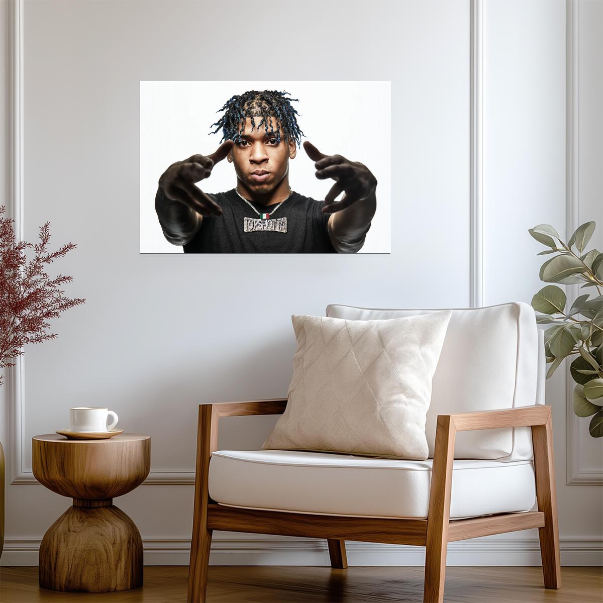 Nle Choppa Topshotta Chain Portrait | Music Poster | Hip Hop Star Wall Art - Music Poster