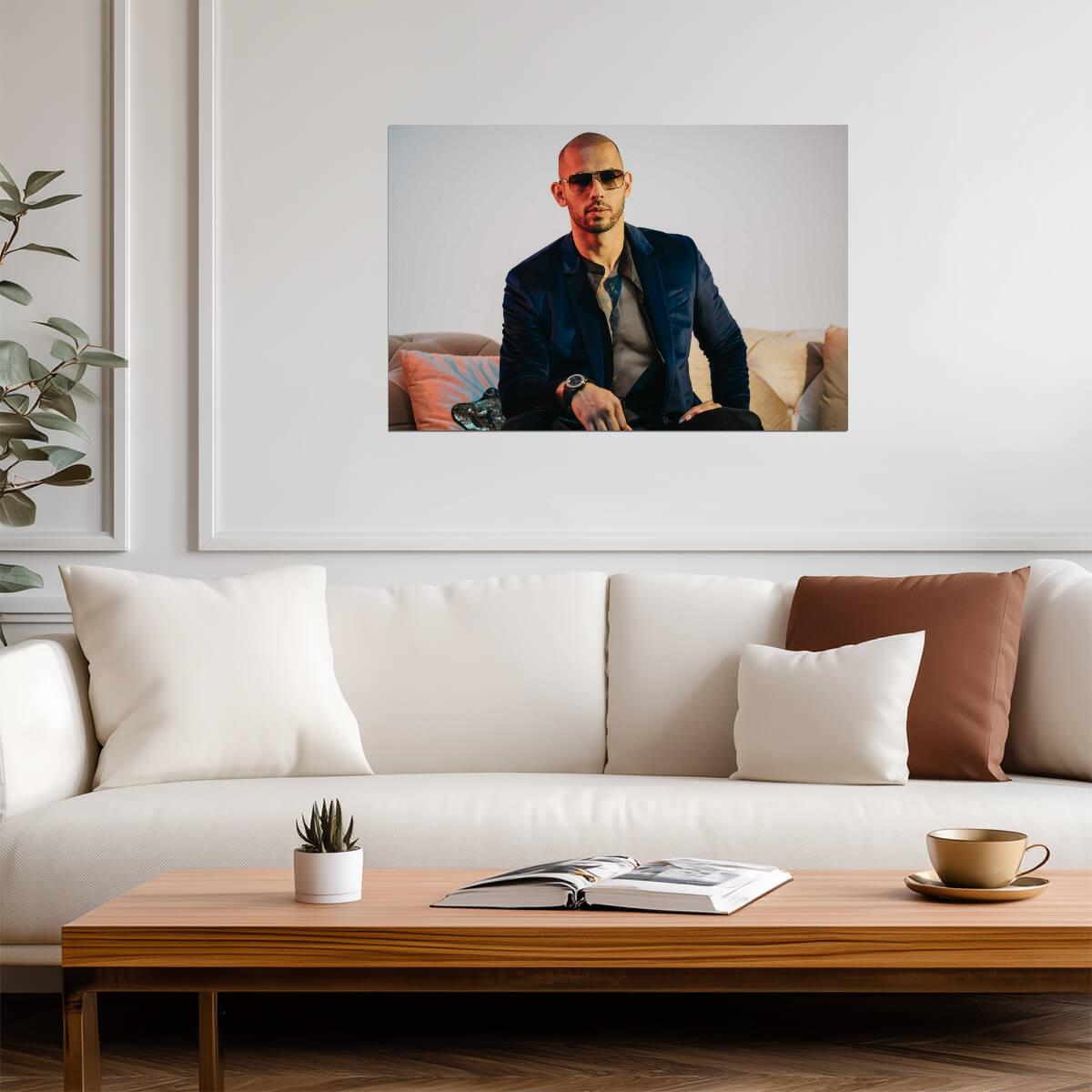 Andrew Tate Top G Portrait | Modern Celebrity Poster | Motivational Wall Art - Celebrities Poster