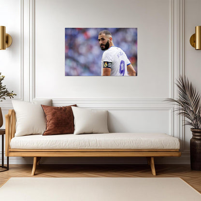 Karim Benzema Real Madrid Captain | Soccer Poster | Sports Legend Art - Sports Poster