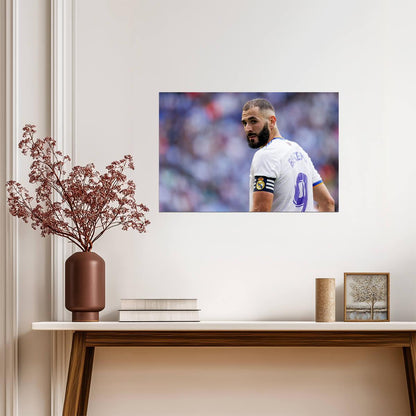 Karim Benzema Real Madrid Captain | Soccer Poster | Sports Legend Art - Sports Poster