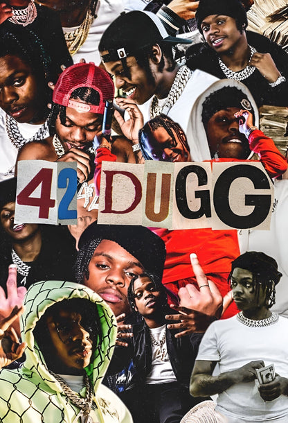 42 Dugg Illustration | Rap Poster | Graphic Hip Hop Art - Music Poster
