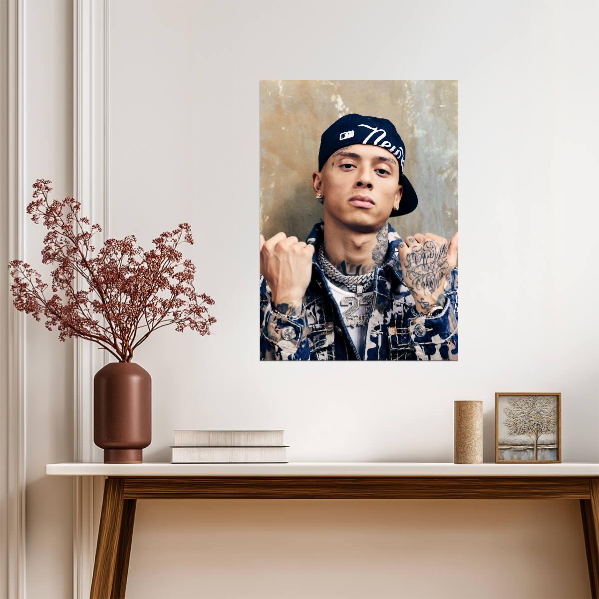 Central Cee Camo Jacket Close Up | 23 Chain Portrait Poster | UK Rap Star - Music Poster