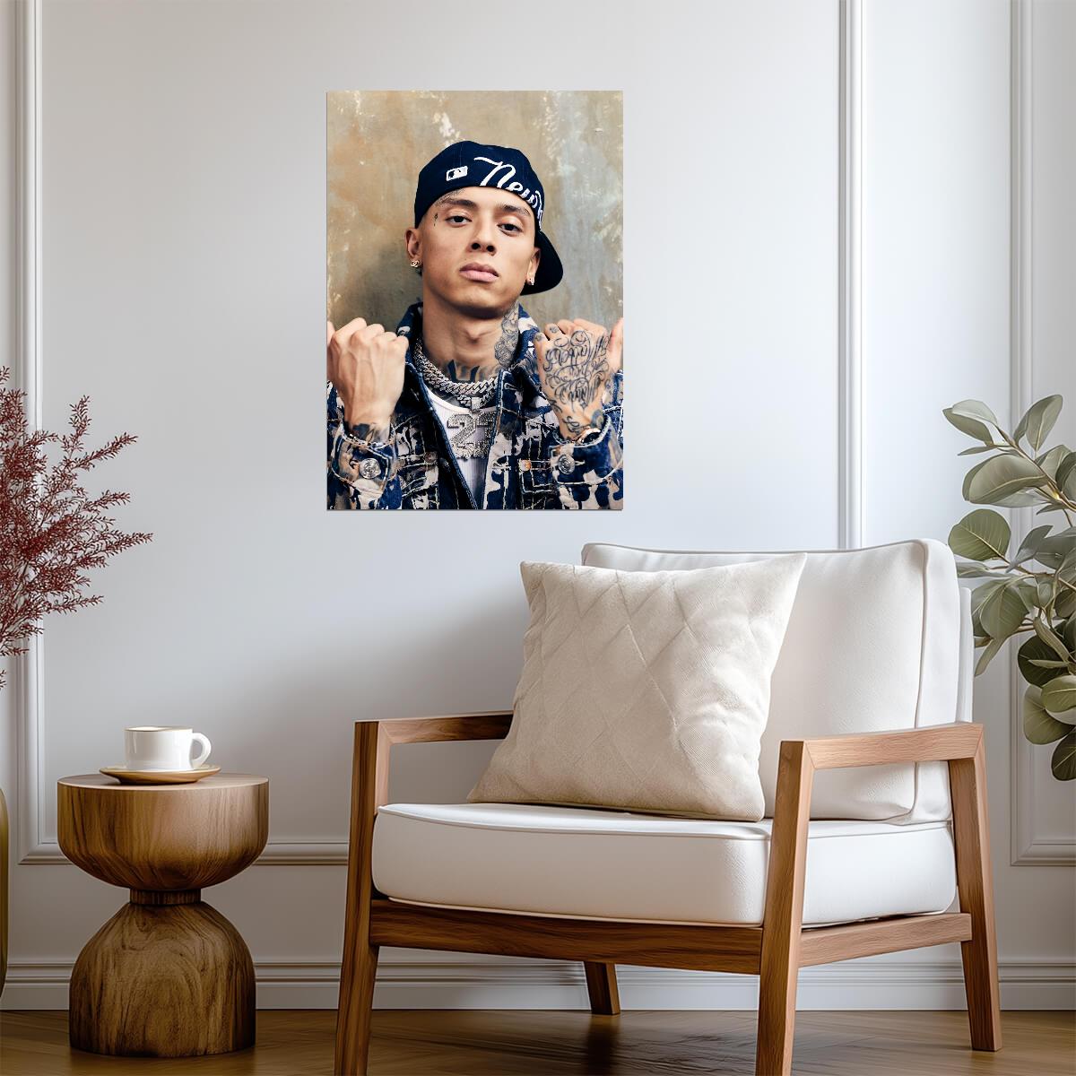 Central Cee Camo Jacket Close Up | 23 Chain Portrait Poster | UK Rap Star - Music Poster