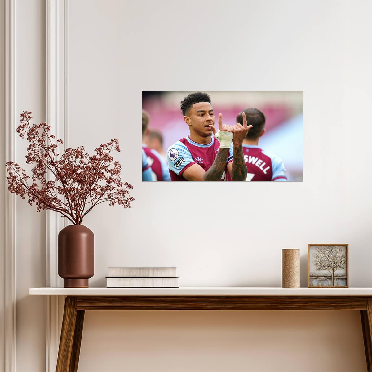 Jesse Lingard West Ham United | JLingz Celebration Soccer Poster | Premier League Action Photo - Sports Poster