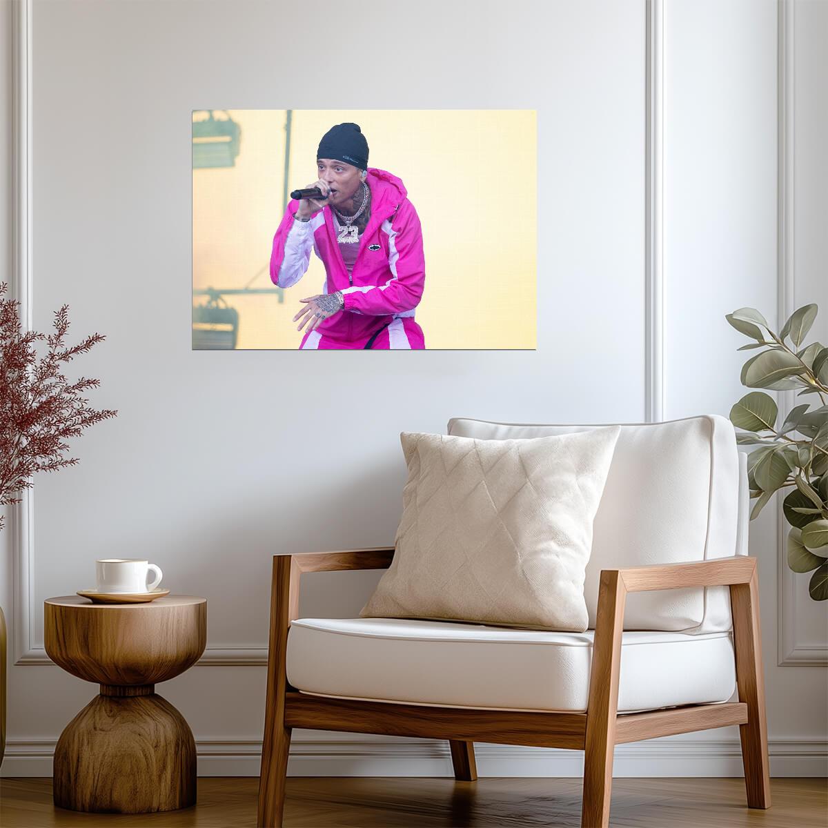 Central Cee Live in Pink Jacket | Concert Poster | UK Rap Star On Stage - Music Poster
