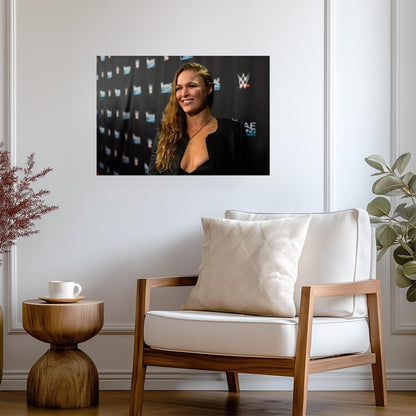 Ronda Rousey Red Carpet Portrait | Celebrity Poster | MMA Star Wall Art - Celebrities Poster