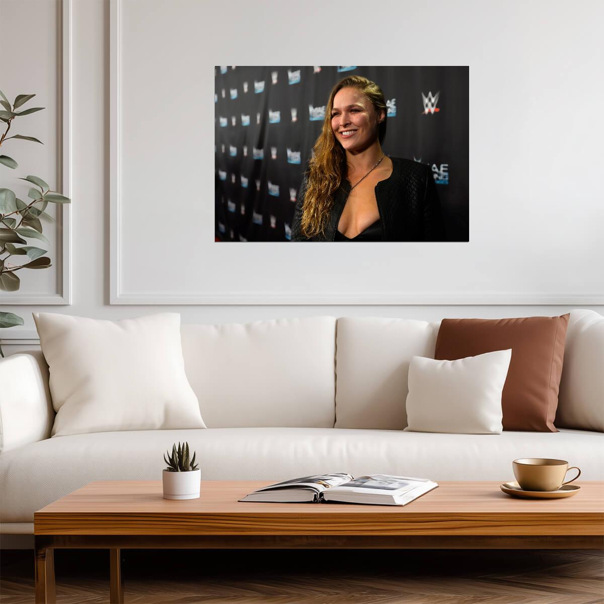 Ronda Rousey Red Carpet Portrait | Celebrity Poster | MMA Star Wall Art - Celebrities Poster