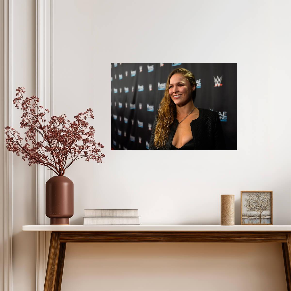 Ronda Rousey Red Carpet Portrait | Celebrity Poster | MMA Star Wall Art - Celebrities Poster