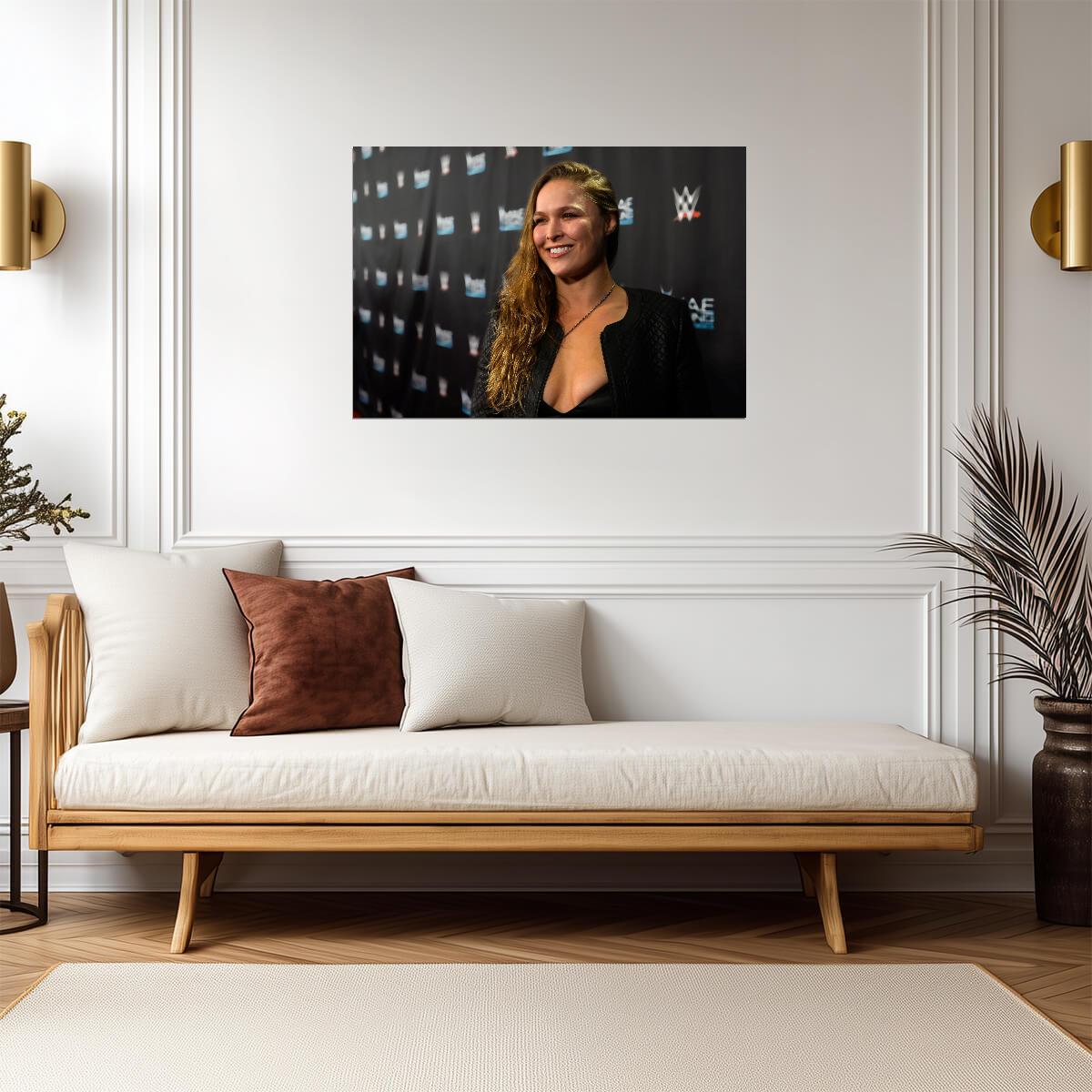 Ronda Rousey Red Carpet Portrait | Celebrity Poster | MMA Star Wall Art - Celebrities Poster