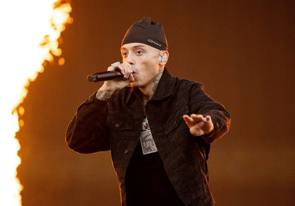 Central Cee Live Performance | Black Beanie Fire Poster | UK Rap Concert Art - Music Poster
