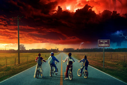 Stranger Things Season 2 | The Mind Flayer Over Hawkins Poster | 80s Sci-Fi TV Show Art - Movies & TV Poster