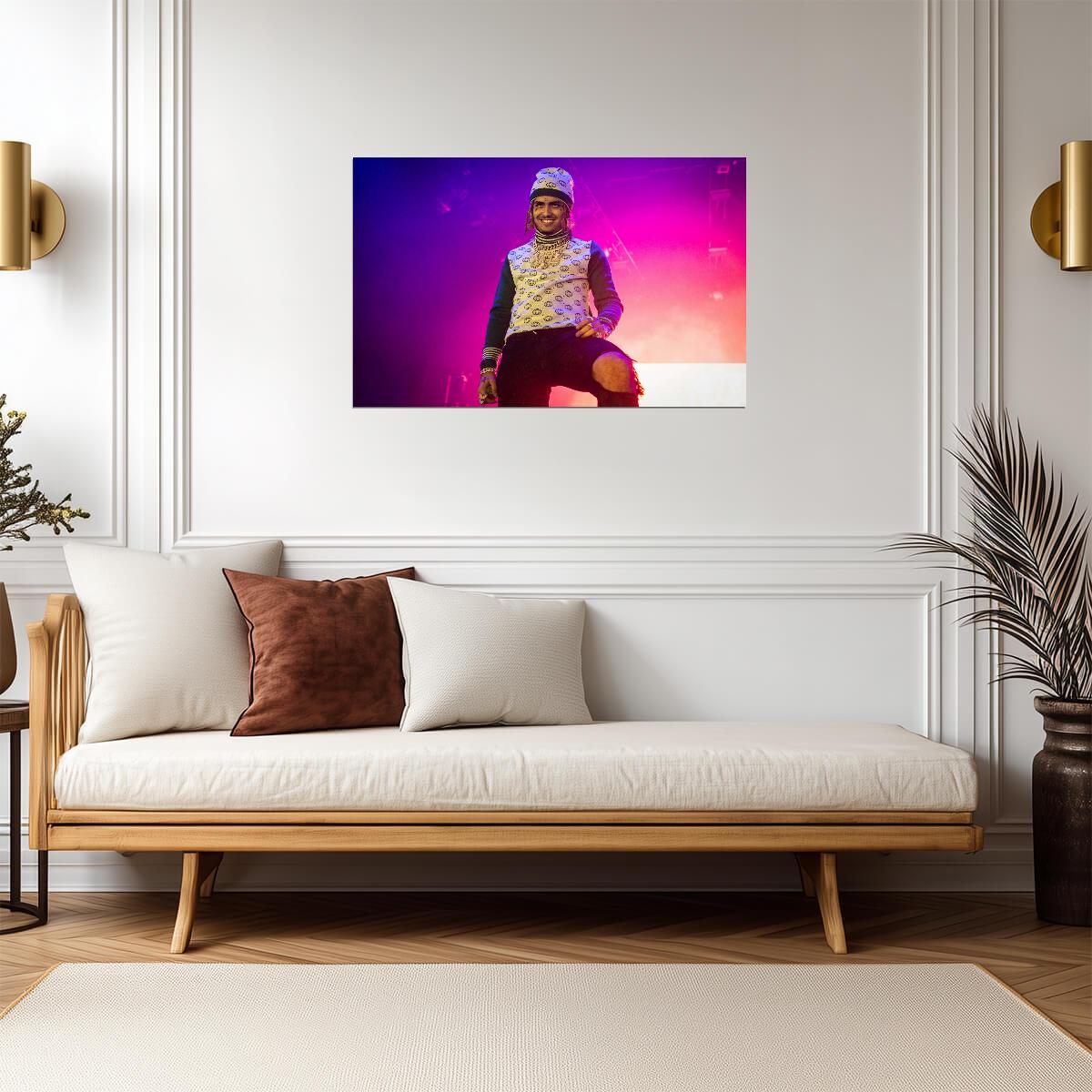 Lil Pump Poster | Live Concert Rap Print - Music Poster