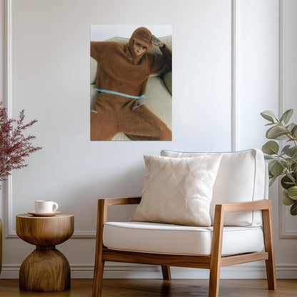 Central Cee Brown Fluffy Outfit | Unique Fashion Poster | UK Rap Star Wall Art - Music Poster