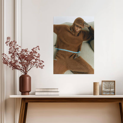 Central Cee Brown Fluffy Outfit | Unique Fashion Poster | UK Rap Star Wall Art - Music Poster