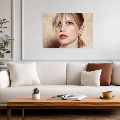 Taylor Swift Bee Earring Close Up | Celebrity Photoshoot Poster | Music Star Portrait - Music Poster