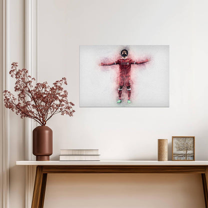 Mohamed Salah Liverpool FC | Abstract Art Poster | Soccer Star Wall Print - Sports Poster