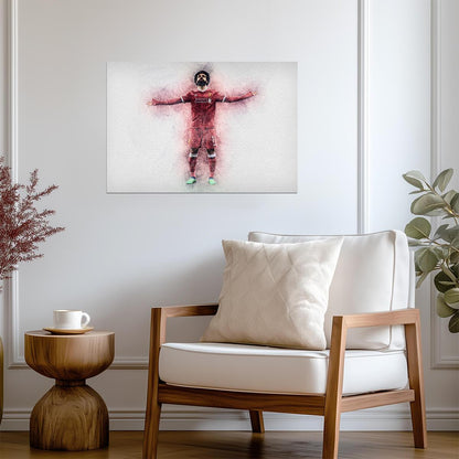 Mohamed Salah Liverpool FC | Abstract Art Poster | Soccer Star Wall Print - Sports Poster