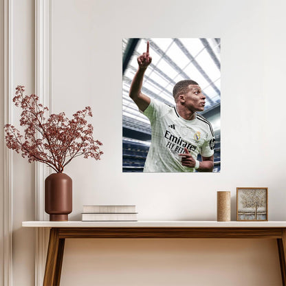 Kylian Mbappé Real Madrid | Goal Celebration Soccer Poster | Sports Legend Art - Sports Poster