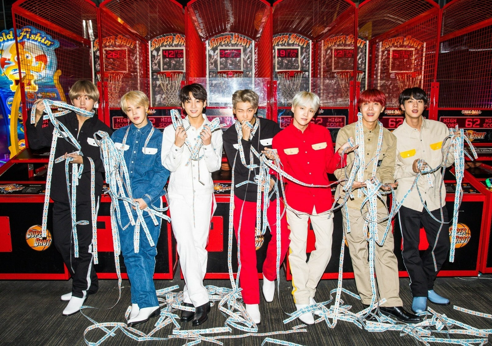 BTS Group Arcade Photo | K-Pop Music Poster | Gift for ARMY Fan - Music Poster