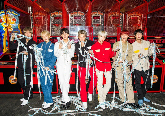 BTS Group Arcade Photo | K-Pop Music Poster | Gift for ARMY Fan - Music Poster