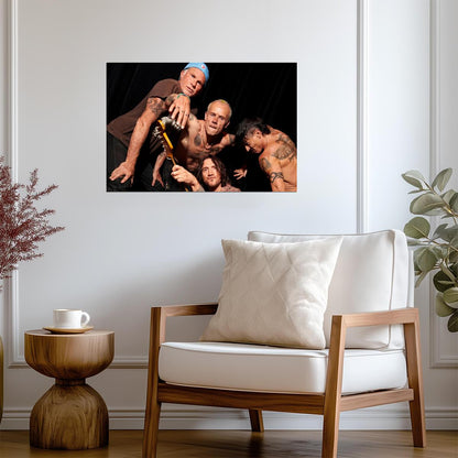 Red Hot Chili Peppers Energetic Group Portrait | Modern Music Poster | Alternative Rock Wall Art - Music Poster