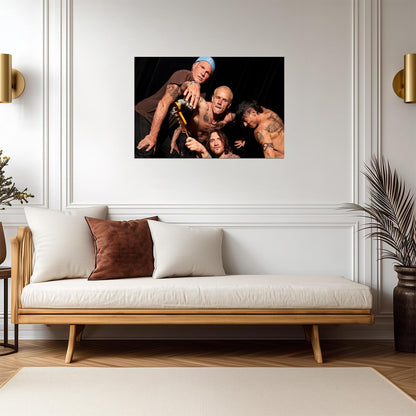 Red Hot Chili Peppers Energetic Group Portrait | Modern Music Poster | Alternative Rock Wall Art - Music Poster