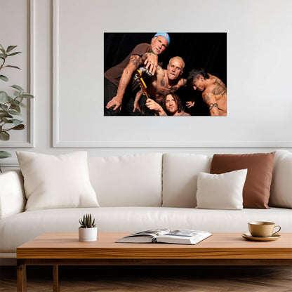 Red Hot Chili Peppers Energetic Group Portrait | Modern Music Poster | Alternative Rock Wall Art - Music Poster
