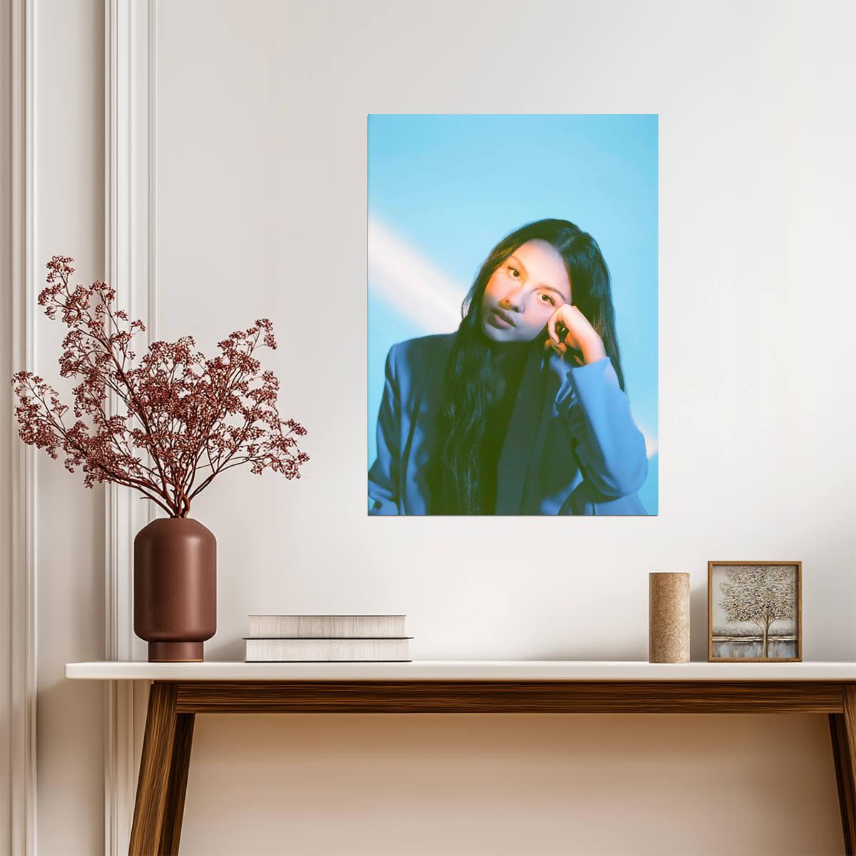 Olivia Rodrigo Artistic Light Portrait | Modern Pop Star Poster | Cool Aesthetic Wall Art - Music Poster