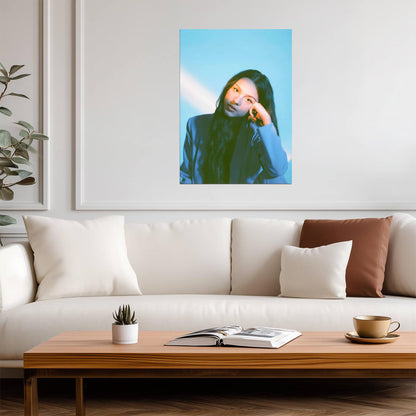 Olivia Rodrigo Artistic Light Portrait | Modern Pop Star Poster | Cool Aesthetic Wall Art - Music Poster